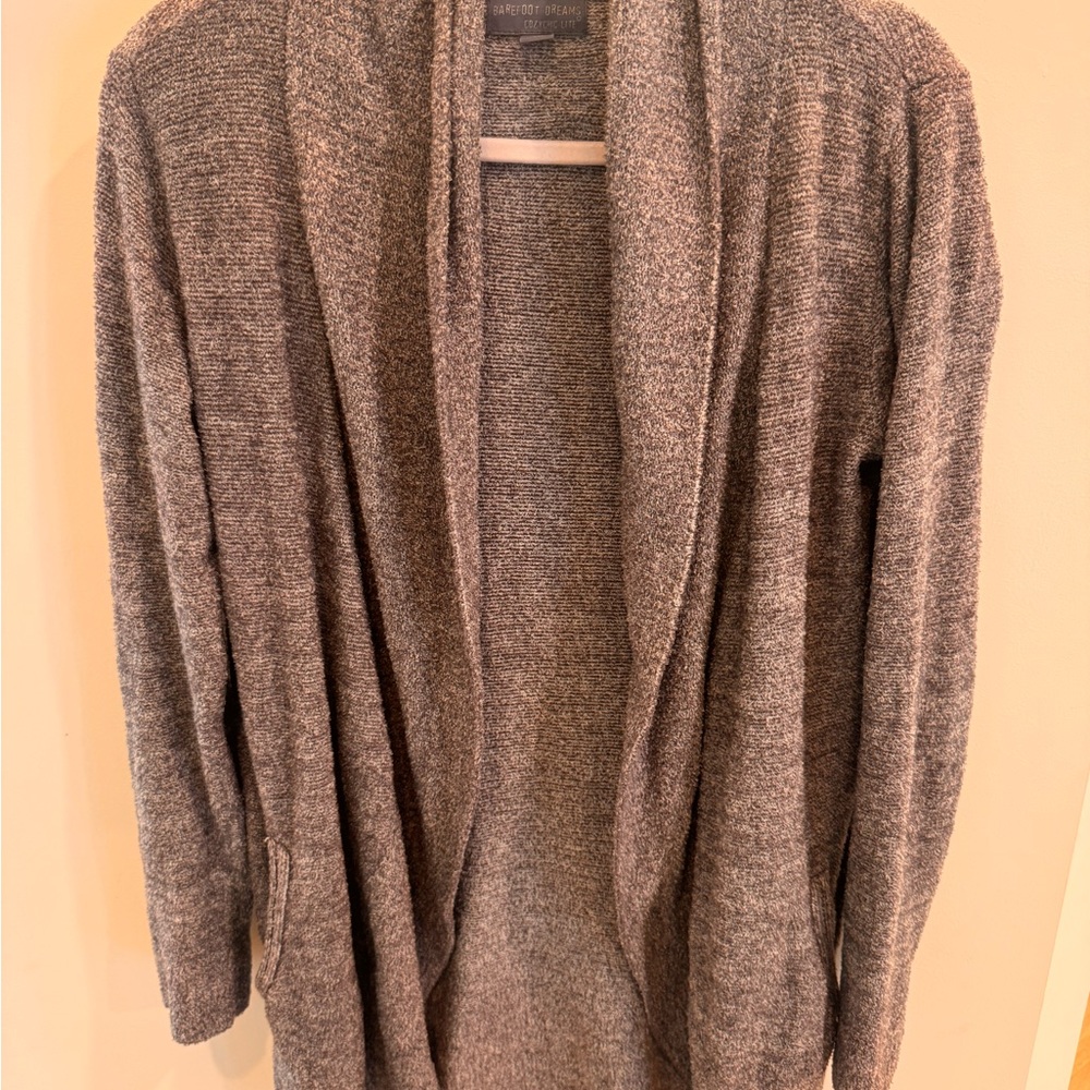 Barefoot Dreams Gray Open-Front Cardigan